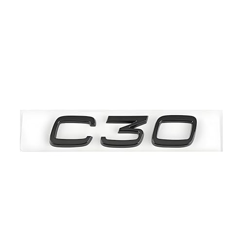 SYXWJL Auto Emblem für Volvo XC90 2015-2023, Logo Badge Aufkleber Sticker mit Emblem für Außendekoration 3D ABS Buchstaben Aufkleber mit Logo Auto Styling Zubehör,C30-Black von SYXWJL