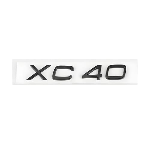 SYXWJL Auto Emblem für Volvo XC90 2015-2023, Logo Badge Aufkleber Sticker mit Emblem für Außendekoration 3D ABS Buchstaben Aufkleber mit Logo Auto Styling Zubehör,XC40-Black von SYXWJL