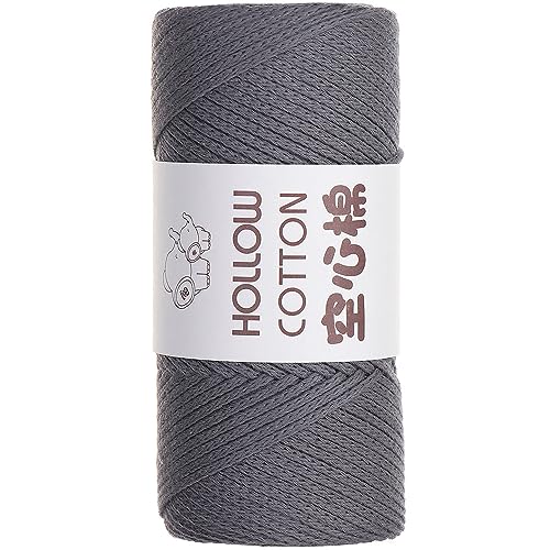 1 Pack 164 x 2mm Macrame Cord Baumwolle Schlauchgarn makramee garn baumwollgarn zum häkeln Yard für DIY Art Strickwaren Korbflechtzubehör Häkelprojekte 150g von SZJIAHTM