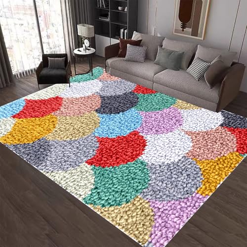 SZKBEUO Knüpfteppich Set Erwachsene DIY Teppich Knüpfen 55 x 75 cm von SZKBEUO