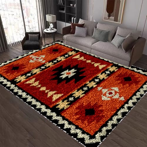 SZKBEUO Knüpfteppich Set Erwachsene DIY Teppich Knüpfen 85 x 115 cm von SZKBEUO