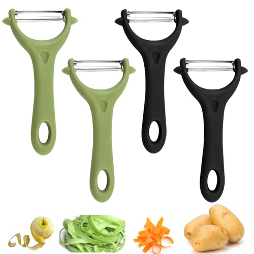 SZSMW 4er-Set Peeler - GurkenschäLer - KarottenschäLer - Geeignet zum Entfernen Der Schale von Kartoffeln, GemüSe, Obst, zum Schneiden von KäSe, Schokolade, SpüLmaschinengeeignet von SZSMW