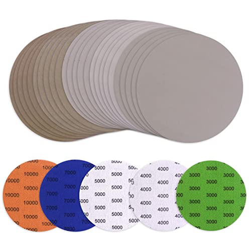 SZTVECFW 125-mm-Schleifscheiben, 5-Zoll-Nass- und Trockenschleifscheiben-Pads, Klett-Siliziumkarbid-Exzenterschleifer-Pads(C) von SZTVECFW