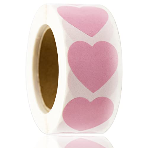 500 Stück Herz Aufkleber Rosa, Selbstklebende Herzform Etiketten für Hochzeit Valentinstag Geburtstag Verpackung und Scrapbooking Dekoration ,hochzeitsaufkleber Umschlagsiegel - 2.5cm/1Rollen von SZXMDKH