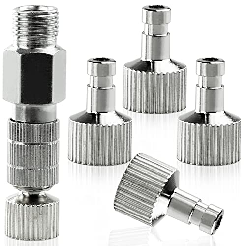 SZXMDKH Airbrush 4p Adapter Kit, Metall, 5 Stück, 1/8 NPT, Klein, Buchse und Stecker, Luftschlauchadapter, HOSE_PIPE_FITTING von SZXMDKH