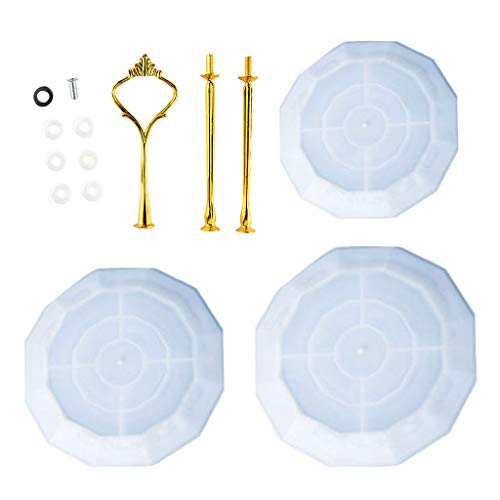 SZYDD 1 Set Kristall-Epoxidharz-Form, dreilagig, 3D-Obstschale, Gieß-Silikonform von SZYDD