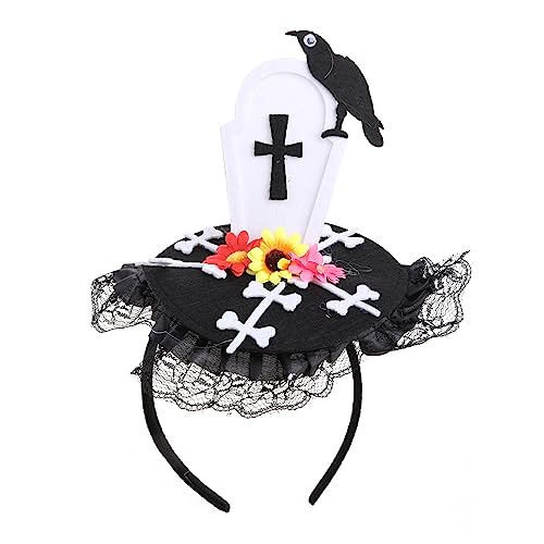 SZYDD Halloween-Haarreif für Kinder, Totenkopf und Rabe, Kopfschmuck für Halloween, Weihnachten, Cosplay, Kopfbedeckung, Kopfbedeckung für Halloween, Weihnachten, Cosplay, Theme von SZYDD