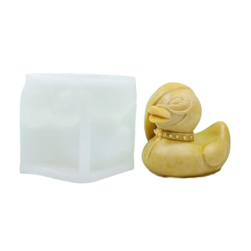 SZYDD Rock Punk Duck Silikonform D502 3D Ente Silikon Kerze Form Handgemachte Tier Kerze Seife Gips Form Harz DIY Schokoladenkuchen von SZYDD