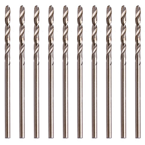 HSS-Co Spiralbohrer, 2 mm für Schaft, für Holzarbeiten, Hobel, 10 Stück von Saddgo