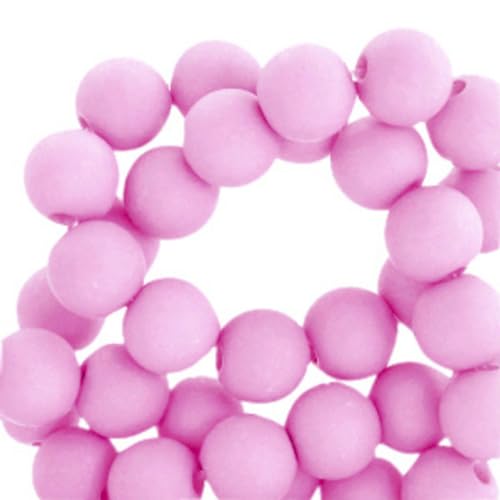 Sadingo Acrylperlen Lila Rosa Matt | 6 mm - 600 Stück, Perlen zum auffädeln, Matte Kunststoffperlen für Armbänder, hochwertiges Perlen-Set, DIY-Armbänder, DIY-Schmuck, Armband selber Machen von Sadingo