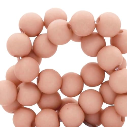 Sadingo Acrylperlen Matt Mauve Pink | 6 mm - 600 Stück, Matte Kunststoffperlen, Perlen zum Auffädeln, Acryl-Perlen für DIY-Schmuck, Bastelperlen aus Kunststoff zum Kleben, Armbänder selber Machen von Sadingo