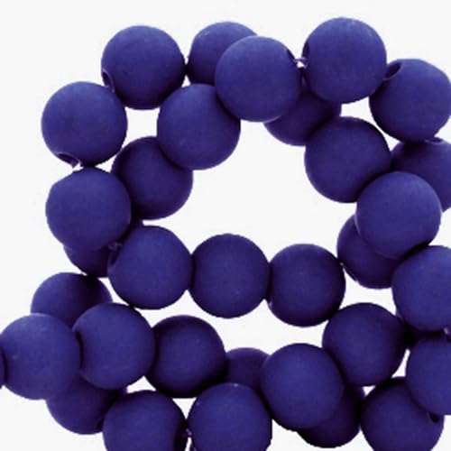 Sadingo Acrylperlen Matt Nachtblau | 6 mm - 600 Stück, Matte Kunststoffperlen, Perlen zum Auffädeln, Acryl-Perlen für DIY-Schmuck, Bastelperlen aus Kunststoff zum Kleben, Armbänder selber Machen von Sadingo