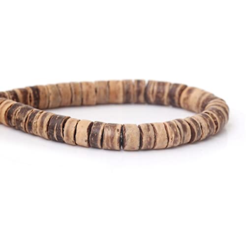 Sadingo Kokosperlen Natur | 160 STK. 8mm, braune Holzperlen mit Loch, Perlen zum Auffädlen, Perle für DIY-Schmuck, Bastelperlen aus Kokos zum Kleben, Armbänder selber Machen von Sadingo