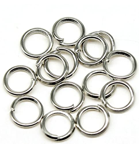 Sadingo Metall Biegeringe | 10 mm - 400 Stück, hochwertige Metall-Ösen in Silber, Binderinge offen, Silberne Ösen zum Basteln, Ösenringe für DIY-Schmuck, Verbindungsstück für Schmuck, Verschlussringe von Sadingo