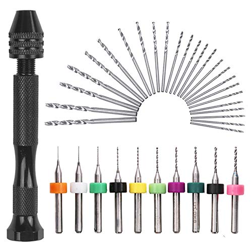 Wolframkarbid-Mikrobohrer-Set, Mikrobohrer-Set, Gravurbohrer-Set für Druckleiterplatten, Bernstein, Bienenwachs, Schmuck, CNC-Stanzen, Gravur, DIY-Bohren, 36-teilig von SaferCCTV