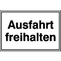 SafetyMarking® Hinweisschild "Ausfahrt freihalten" rechteck 33,0 x 25,0 cm von SafetyMarking®