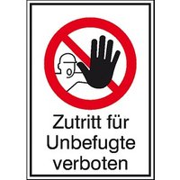 SafetyMarking® Verbotsaufkleber "Zutritt für Unbefugte verboten" rechteckig 13,1 x 18,5 cm von SafetyMarking®