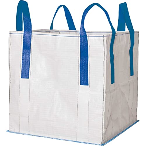 Safetytex Big Bag mit Cross-Corner Schlaufen - 90 x 90 x 90 cm - Tragfähigkeit 1500kg - Entsorgung Bags Schüttgutbehälter - BigBag - Big Pack Transportsack (1 Stück) von Safetytex