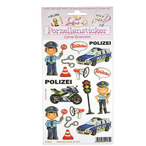 Safuri Porzellan-Sticker Polizei von Safuri