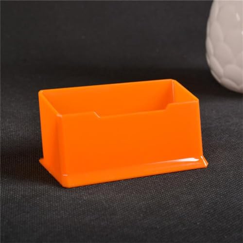 2 Stück Visitenkarteninhaber, Desktop Visitenkartenstand, Kartenanzeige für Geschäftsbüros, Heimkapazität 50-70 Karten (Orange) von SagaSave