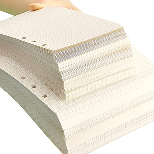 A6-Nachfüllblockpapier, 160 Seiten/80 Blatt, 6 gestanzte Löcher, liniertes, liniertes Papier, Terminplaner-Einsätze, Nachfüllungen für Notizen, Meetings, Reiseaufzeichnungen (liniert) von SagaSave