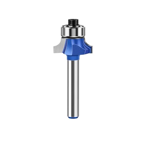 1/4 stücke 1/4 Zoll Schaft 6mm Schaft Blau Roundover Router Bit Set Hartmetall Holz Router Bits for Holzbearbeitung(6.35mmX21mm) von Saharuse