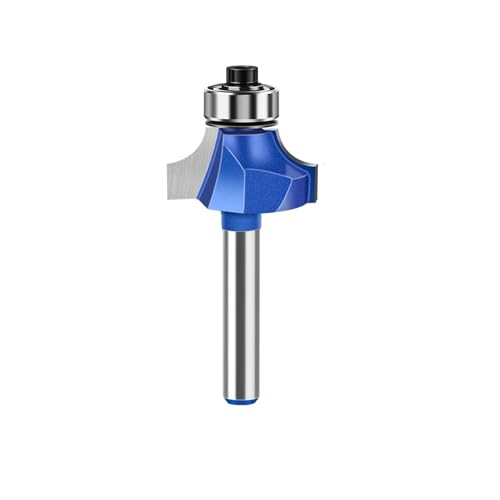 1/4 stücke 1/4 Zoll Schaft 6mm Schaft Blau Roundover Router Bit Set Hartmetall Holz Router Bits for Holzbearbeitung(6.35mmX25.4mm) von Saharuse