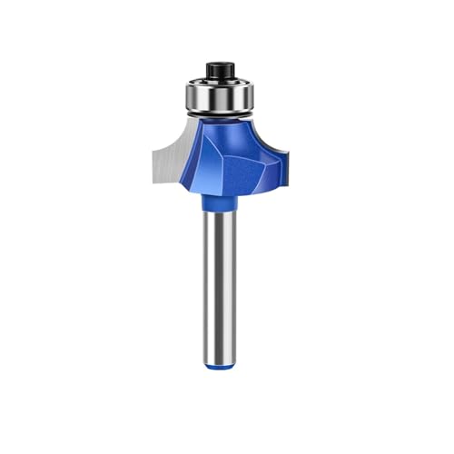 1/4 stücke 1/4 Zoll Schaft 6mm Schaft Blau Roundover Router Bit Set Hartmetall Holz Router Bits for Holzbearbeitung(6mmX25.4mm) von Saharuse