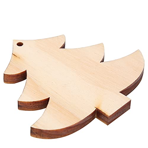 10 Stück Holz-Hängeplatten Zum Selbermachen, Handgefertigt, für Neujahr, Weihnachtsbaumdekoration, Zubehör (3 Größe) von Sahgsa