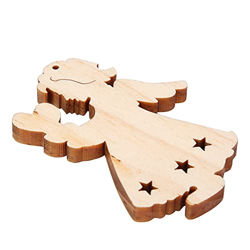 10 Stück Holz-Hängeplatten Zum Selbermachen, Handgefertigt, für Neujahr, Weihnachtsbaumdekoration, Zubehör (8 Größe) von Sahgsa