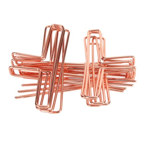 10 Stück Roségold-Büroklammern, 8,9 Cm, Kreativ, Metall-Büroklammern, Kleine Journaling-Papierklammern, Clips für Büro, Schule von Sahgsa