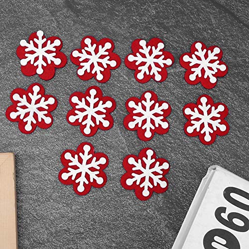 10 Stück Weihnachts-Tuch-Patches, Vliesstoff, Festival-Dekoration, Zubehör (Schnee) von Sahgsa