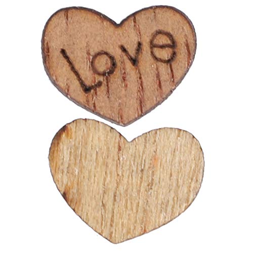 300 Stück Holzherz-Konfetti Zum Basteln, DIY-Ornament, Valentinstag, Hochzeitsdekoration von Sahgsa