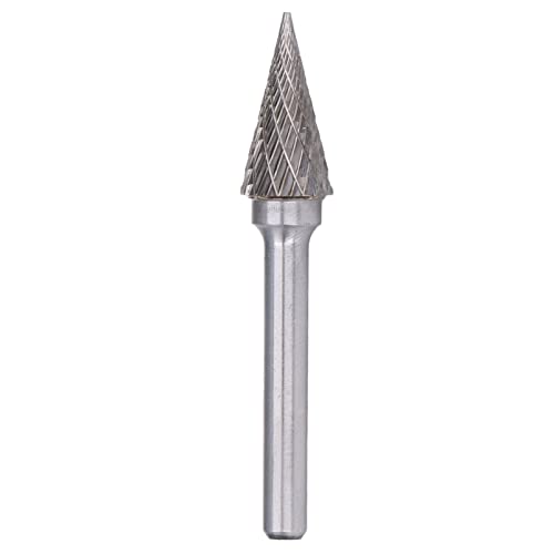 Wolframkarbid-Frässtift, Rotationsfeilen-Frässtift, 2 Schnitte, Spitze Kegelform, Stabschleifer-Bit, 6 Mm Schaft, YG8-Karbid, MX1225 von Sahgsa