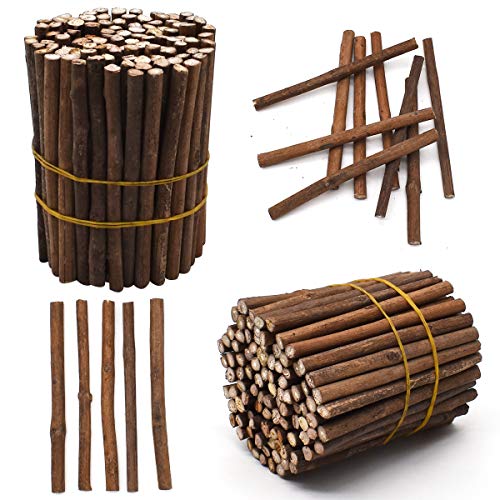 Holzblock Sticks,Saijer 200pcs Natürlich Hölzern DIY Holzstäbchen für Bastelarbeiten Alte Holzdekorationen Fotosticks Benutzt für Holzbearbeitung Gebäudemodell Hausgartendekoration von Saijer