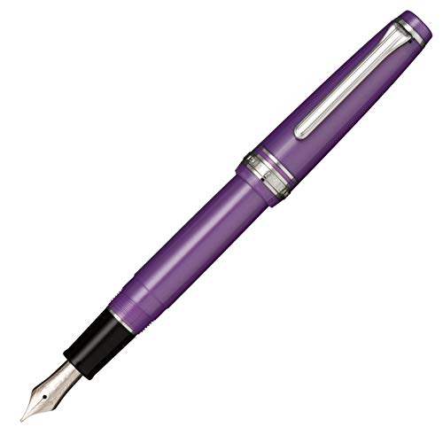 Sailor Füllfederhalter Pro Gear Slim Metallic Violet | Schreibstift aus Harz mit Rhodium-Beschlägen | Federstärke M | Stilvolle Geschenkbox von Sailor