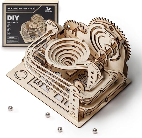 SainSmart Jr. 3D Puzzle Holz Murmelbahn Trackball Modell Bausatz für Erwachsene Mechanische kugelbahn Holzpuzzle Mit Acrylständer Holzbausatz von SainSmart Jr.