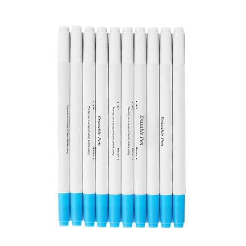 10 Teile/Satz Stoff Marker Stift Wasserlösliche Stift Wasser Löschbaren Stift Temporäre Markierung Stift Für Nähen Quilten Stickerei von Saiyana