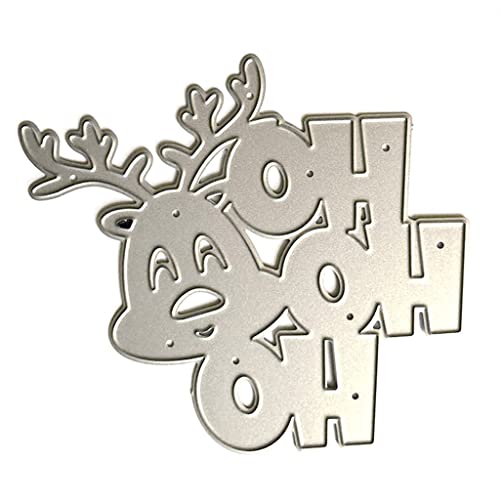 Metall-Stanzschablone mit Aufschrift "Christmas Ho Ho Ho", Schablone, DIY, Scrapbooking, Album, Papier, Karten, Metall-Stanzformen für Kartenherstellung von Saiyana