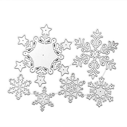 Metall-Stanzschablone mit Weihnachts-Schneeflocken-Motiv, Schablone, DIY, Scrapbooking, Album, Stempel, Papier, Metall-Stanzformen für Kartenherstellung, Thinlits von Saiyana