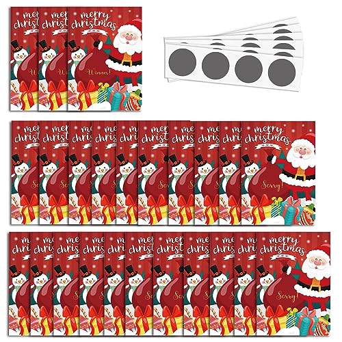 Saiyana 24 Stück/Set Weihnachten Festliche Rubbelkarten Aufregendes Spiel Uncover Versteckte Überraschungen auf Ihrer Party Rubbelkarten von Saiyana