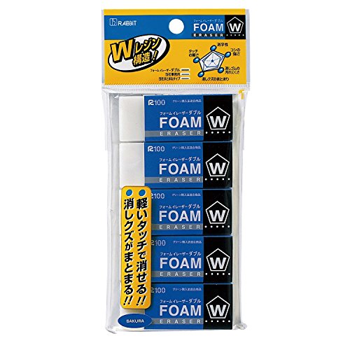 Sakura Color Foam Eraser W 5P RFW100-5P by HomeOffice von クレパス