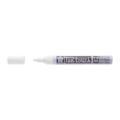 Sakura Pen-Touch Marker Medium Weiß - Vielseitige Tinte für verschiedene Oberflächen - Schaft aus Aluminium - Linienbreite 2 mm - Ideal für den industriellen Einsatz Sakura Pen-Touch Marker Medium Weiß - Vielseitige Tinte für verschiedene Oberflächen - Schaft aus Aluminium - Linienbreite 2 mm - Ideal für den industriellen Einsatz von Sakura