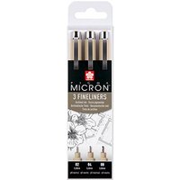 Sakura Pigma Micron Fineliner-Set schwarz, 3 St. von Sakura