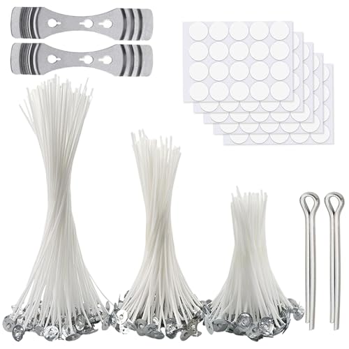 Kerzendocht Set, 100 Stück Cotton Candle Wick, Dochte für Kerzen mit DREI Längen, Kerzen Selber Machen Set, Kerzendocht für die Kerzenherstellung Candle DIY, (10/15/20cm). von Saleependent