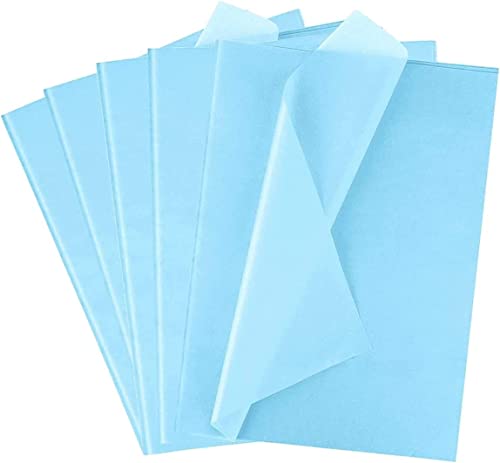 5 Blatt Seidenpapier, 50 x 75 cm, Babyblau von Salpack Packaging