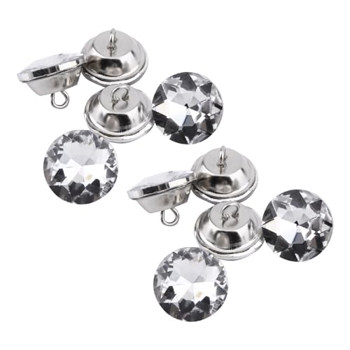 Elegante Kristall-Strass-Knöpfe Zum Nähen und Basteln – 20 Mm Diamante-Silber mit K9-Kristall und Stabiler Basis aus Zinklegierung – Ideal für Kleidung und Möbeldekoration (20MM) von Saluaqui