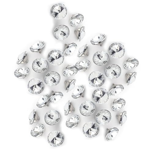 Luxuriöse Strass-Kristallknöpfe für DIY-Kunsthandwerk und Dekoration – 50 Stück Hochwertige 20-mm-Knöpfe für Polster, Möbel und Modeaccessoires (20MM) von Saluaqui