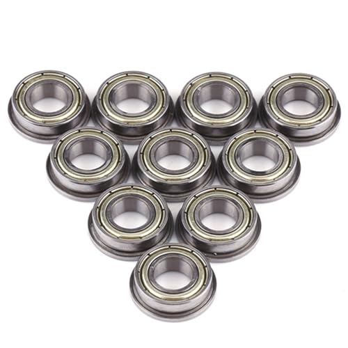 Premium F688ZZ Flanschkugellager 10 Stück – Hochwertige, Doppelt Geschirmte Lager aus Metall und Stahl für Motoren – Größe 8 Mm X 16 Mm X 5 Mm für Vielseitige Anwendungen von Saluaqui