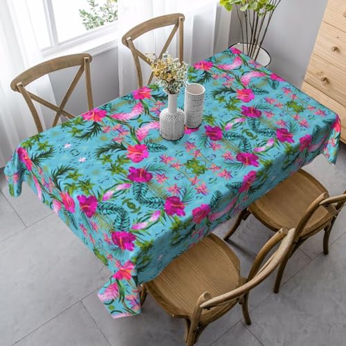 SamLng Rechteckige Tischdecke mit Hello Hawaii-Druck, waschbar und perfekt für drinnen und draußen, klassische Küchendekoration von SamLng